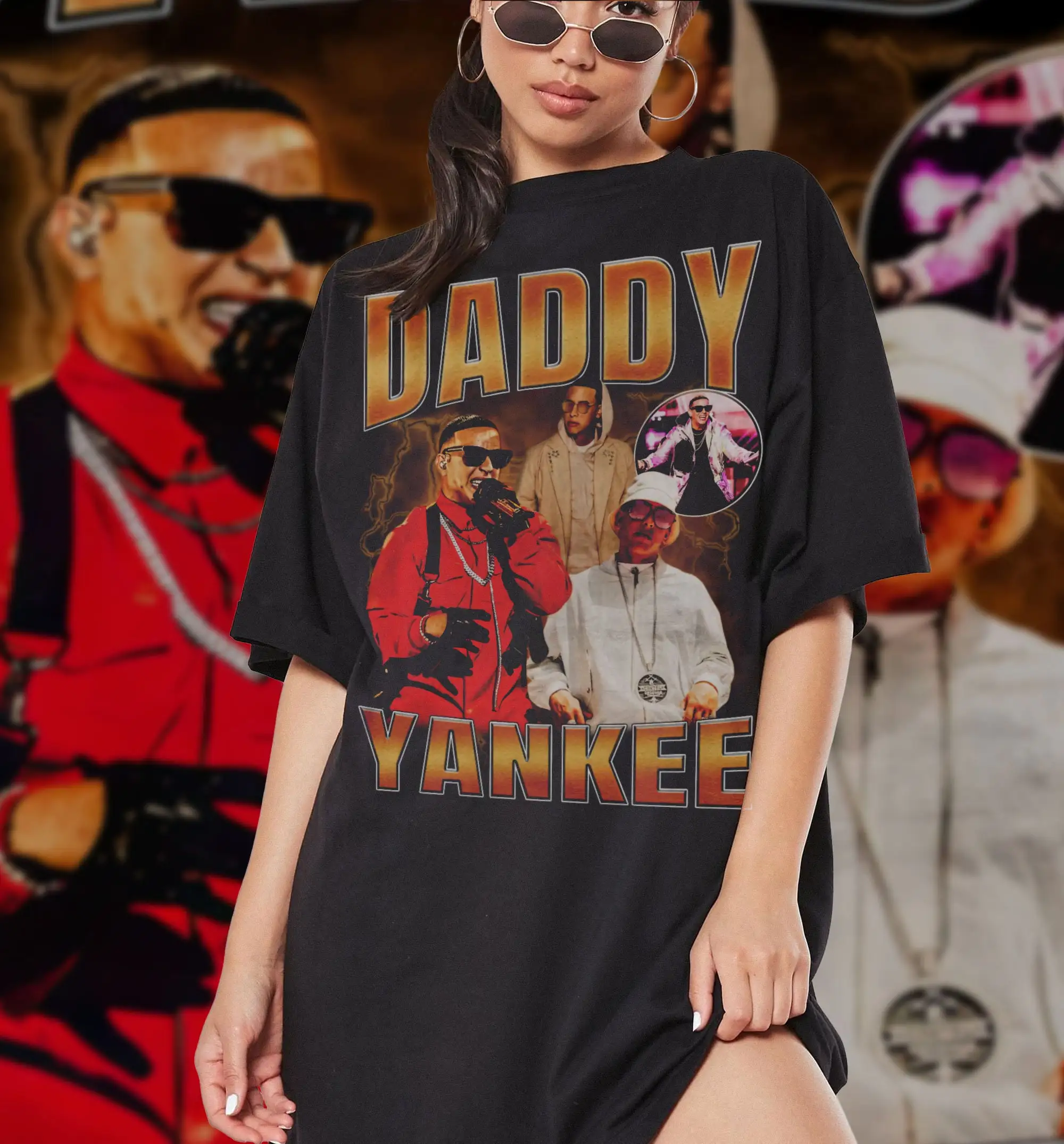 Daddy Yankee T Shirt Vintage Hip Hop Rapper Birthday Crewneck