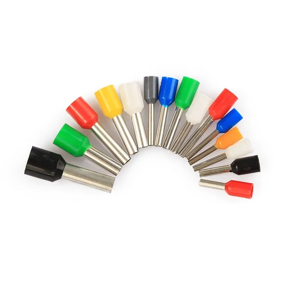 600/1000PCS Insulated Cord End Terminal Set Electrical Wire Ferrules Cable End Cold Crimp Sleeve Copper Wire Connector AWG22-10