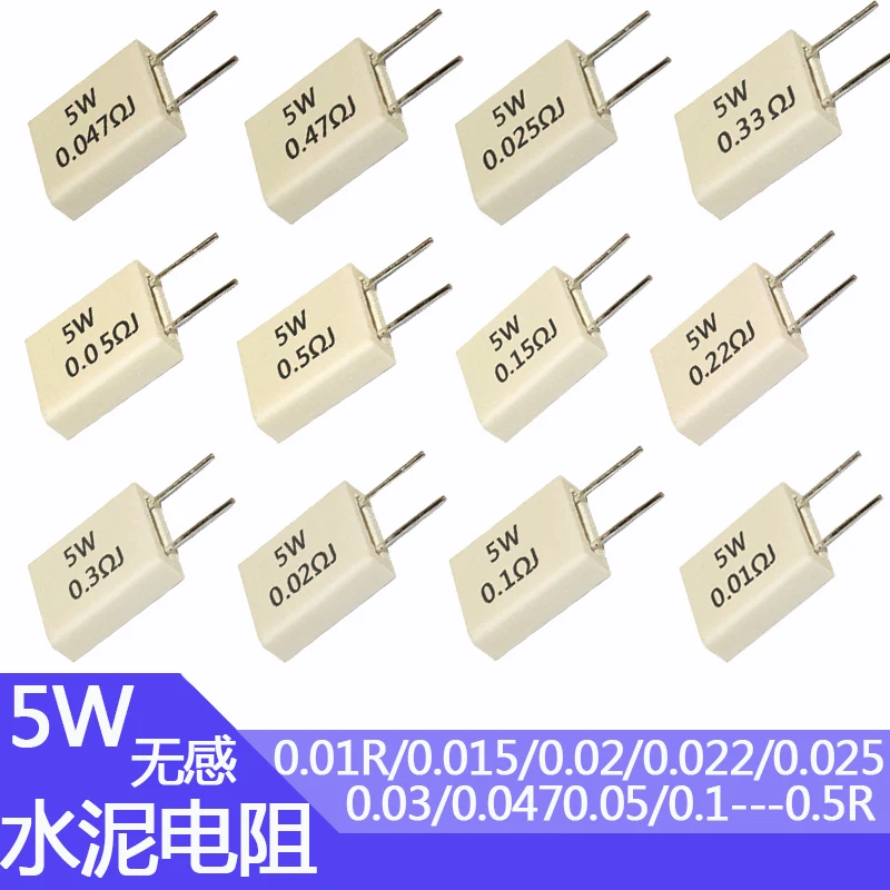 비유도 세라믹 시멘트 저항기, 5W, 4r, 4ohm, 5 개