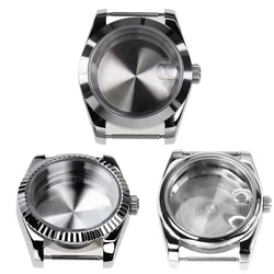 High Quality Polished 36mm 39mm Watch Case With Sapphire Crystal For nh35 nh36 Mechanical Movement 28.5mm Dial SKX Mod Parts