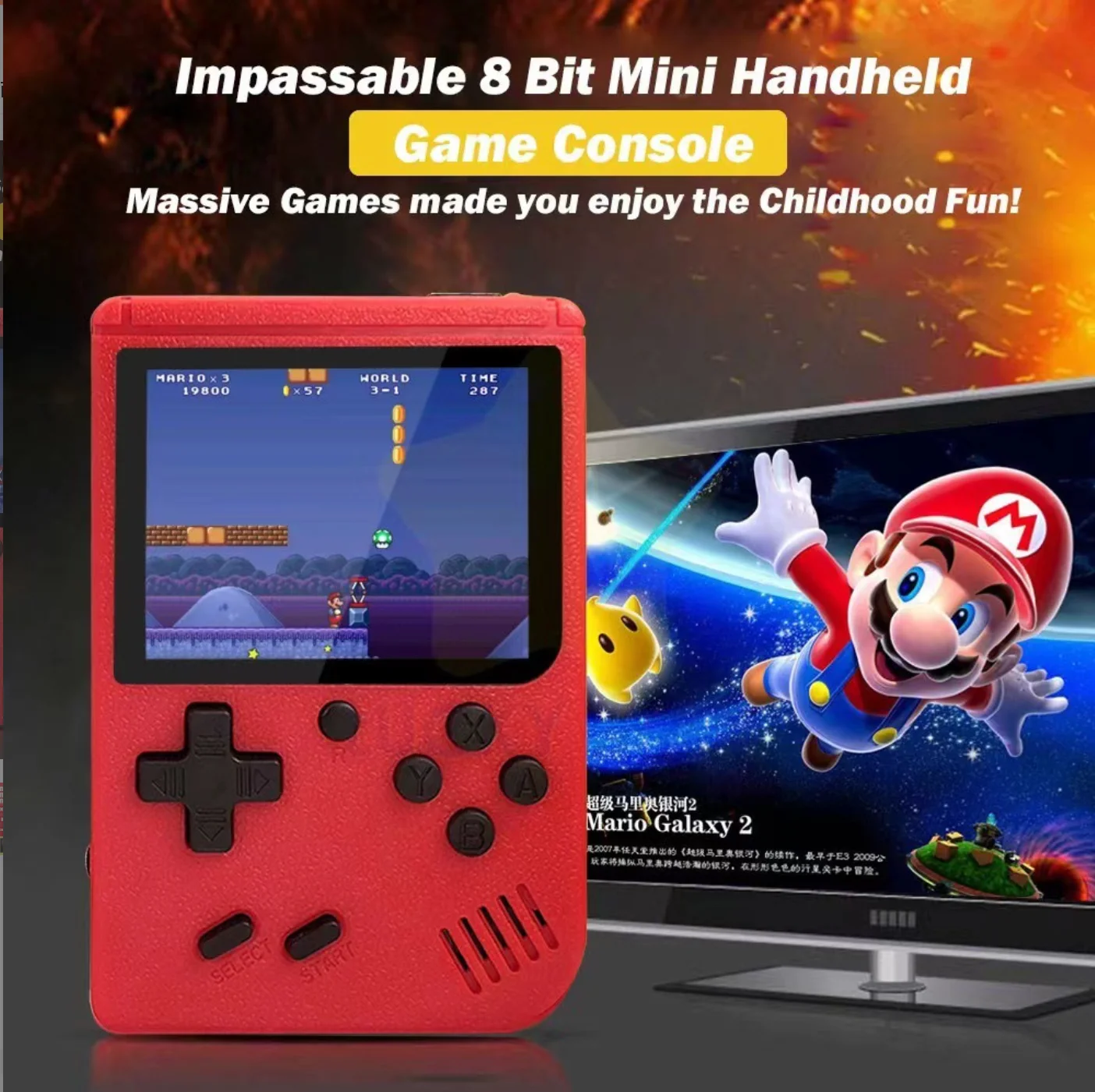 400-In-1 Handheld Mini Game Console, Retro Klassieke Arcade Leuke Tijd Voor Kinderen
