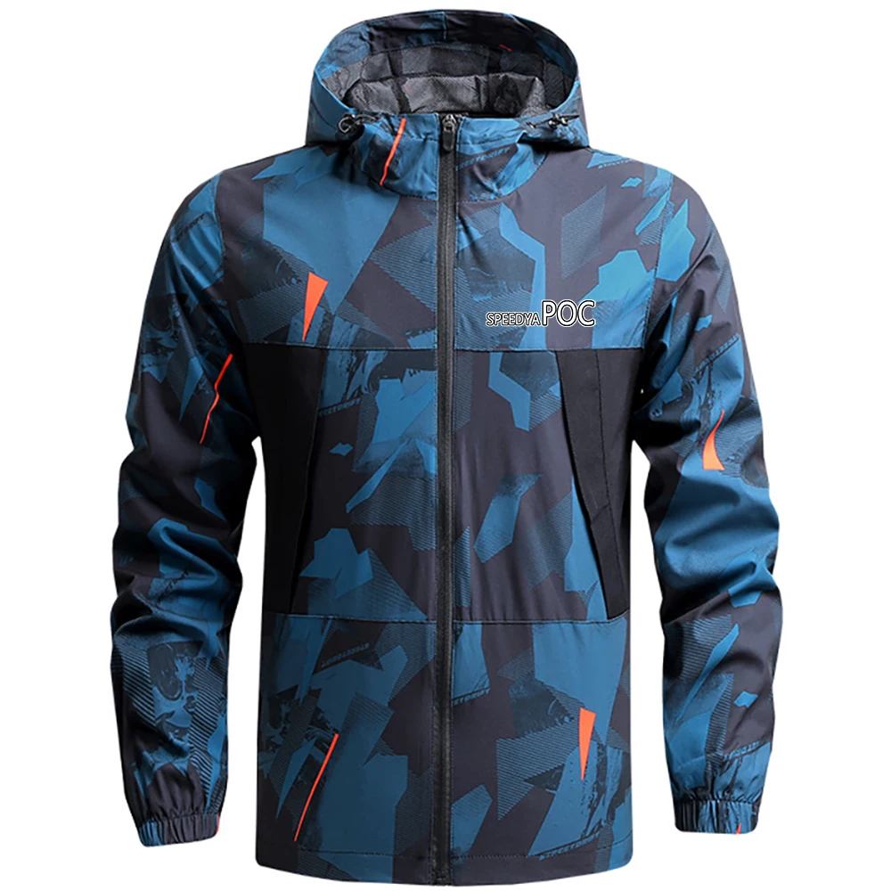 SPEEDYAPOC Outdoor Sports Mountain Bike Cycling Jacket Breathable Mens Bicycle Riding Windbreaker MTB Outerwear Cyclisme Homme