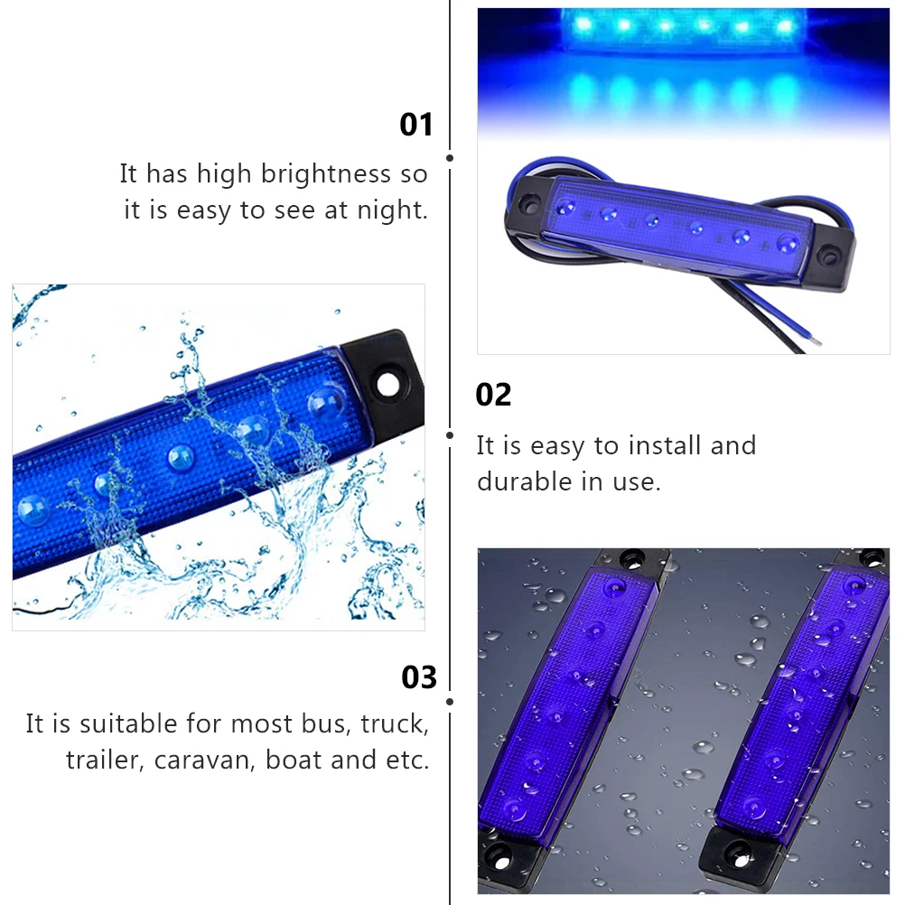

6Pcs Waterproof Marine Boat Navigation LED Stern Lights for Boats Fishing Accessories ABS Energy Saving DeckLights