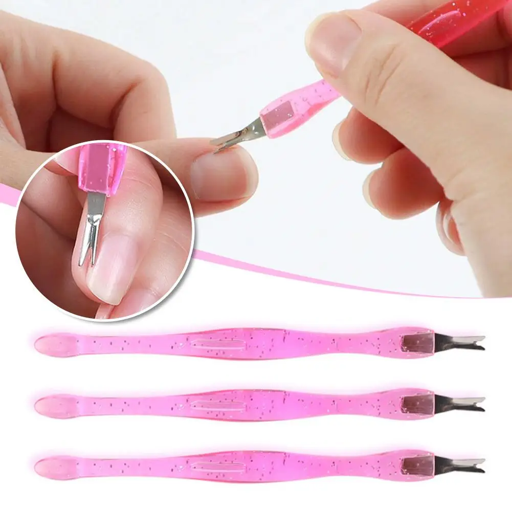 3pcs Dead Skin Remover Nail Art Fork Cuticle Remover Nipper Pusher Trimmer Stainless Steel Pedicure Nails Care Nail Tools