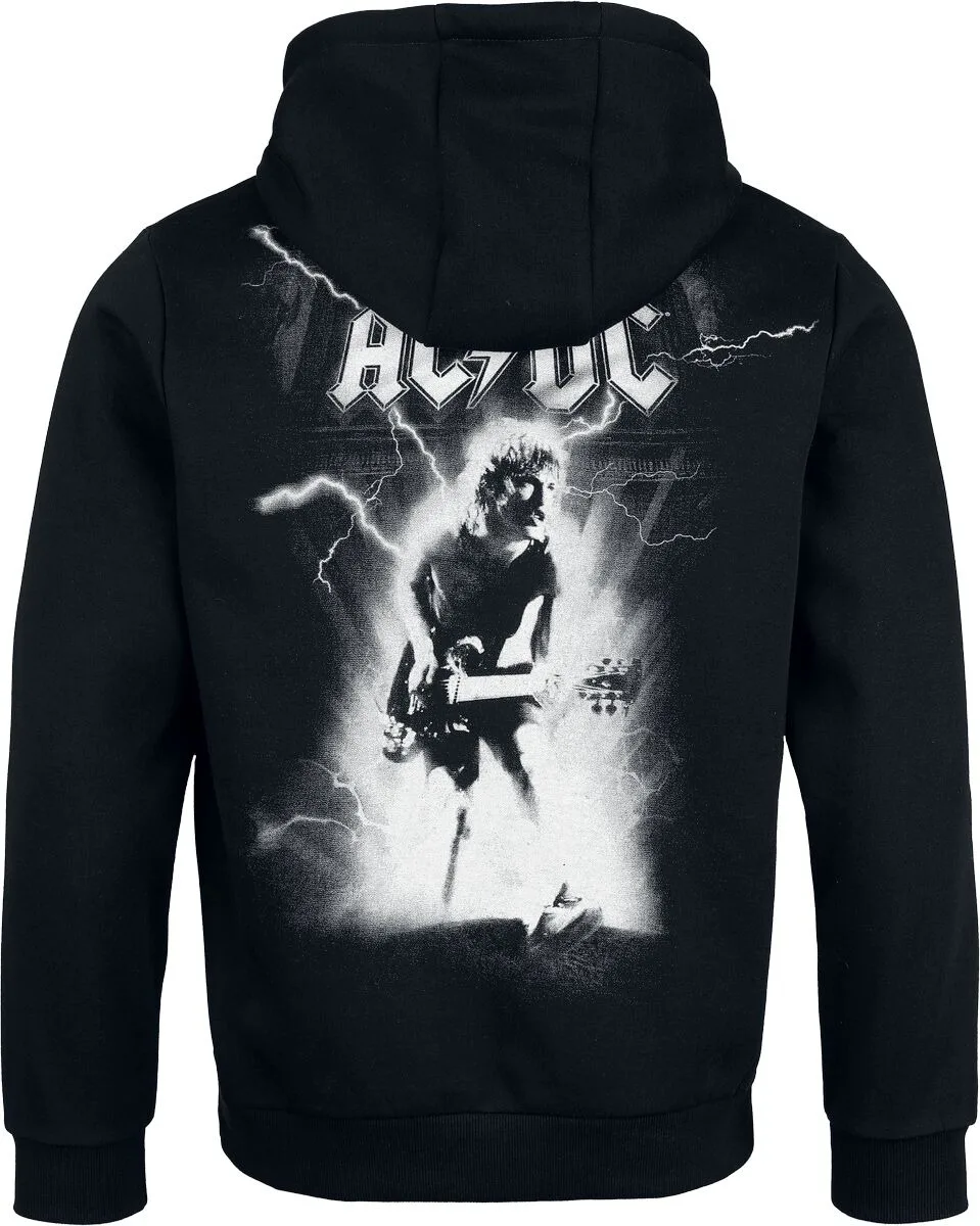 سترة بغطاء للرأس بشعار AC/DC Lightning، سويت شيرت كلاسيكي هارد روك، مثالي للمعجبين الذين يحبون أيقونة الفرقة ونمط الروك #2