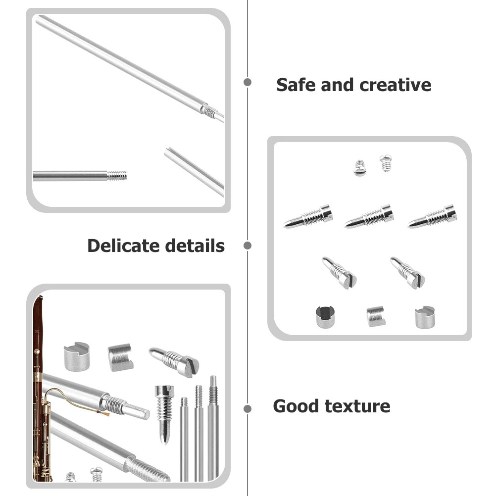 

1 set Bassoon Accessories Set Parts Durable Metal Adjustment Tool Silver Kit Maintenance Supplies Wind Instrument Kit Clarinet