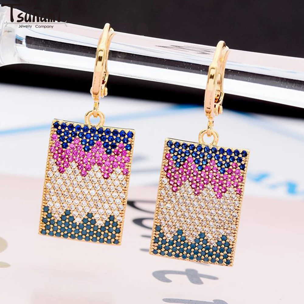 

New Luxury Wedding Design Earrings Jewelry Cubic Zircon Bride Earings For Women Popular Romantic Fine Popular Jewelry Gifts