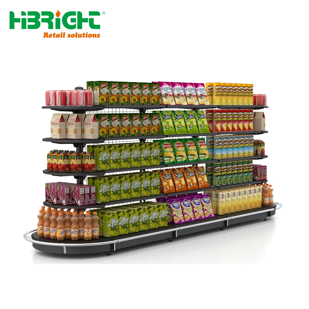 Double-Sided Wire Display Rack, Black Metal Epoxy Coating, 120x45x30cm, Heavy Duty Shelving, Storage Stand for Retail Warehouse