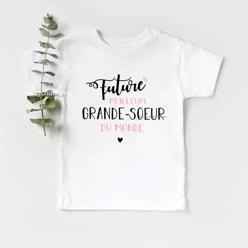 Future Of The World Big Brother/Sister Kids T-Shirt annuncio del bambino T-Shirt in cotone per bambini in gravidanza estate ragazzi vestiti per