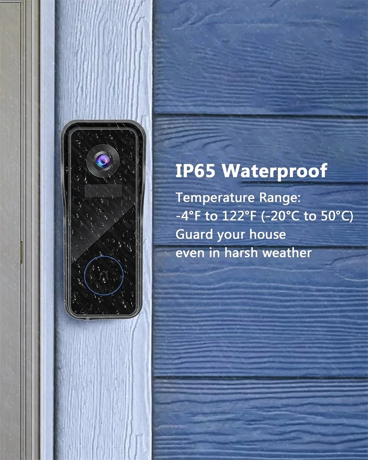 Perfect Quality Home Waterproof Smart Visual Wireless Doorbell with 2k Hd Camera