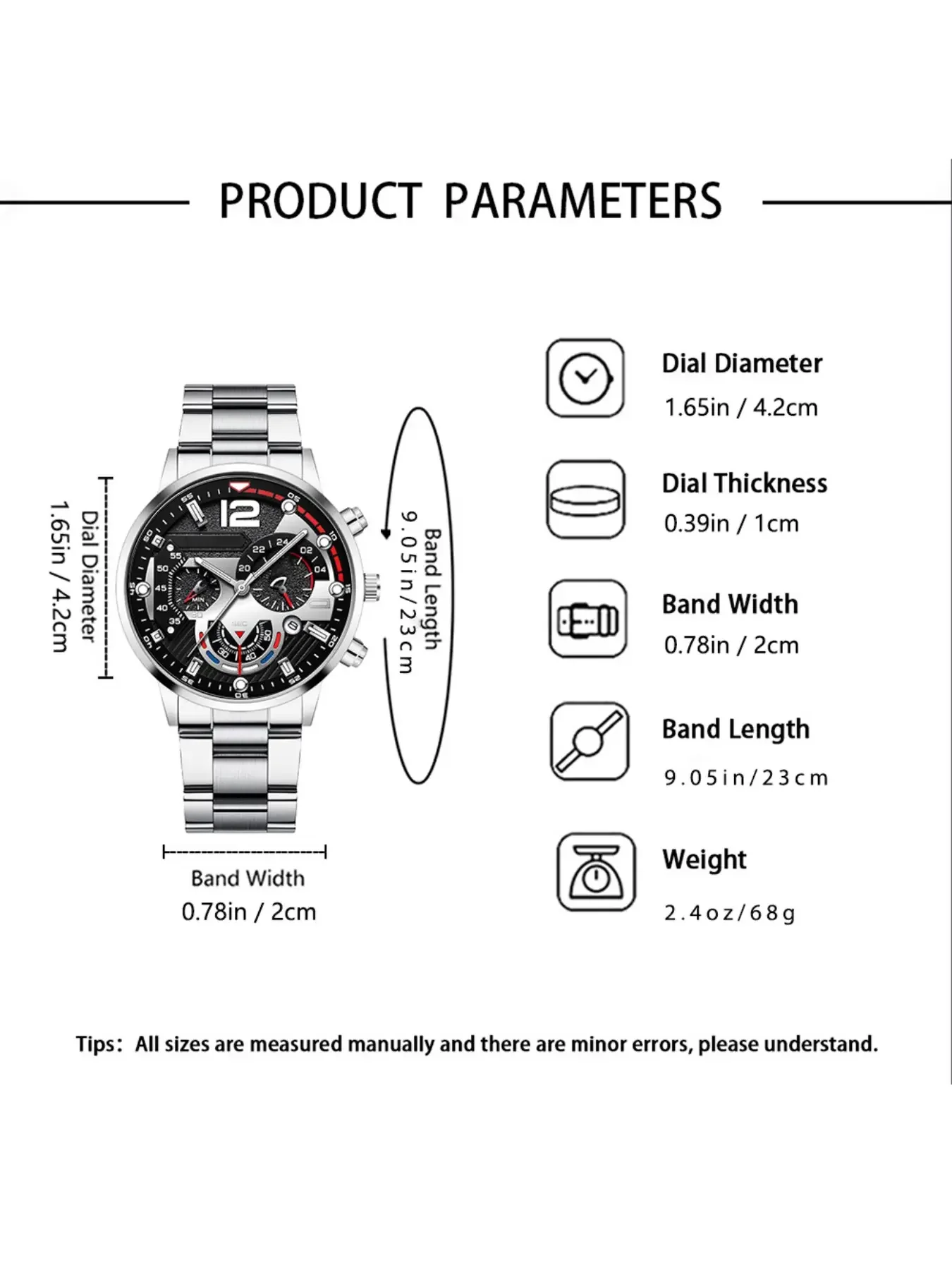 Luxury Men 4 in 1 Gift Set Gold Band Chronograph Watch Eagle PU Wallet Cross Necklace Ring Father Birthday Gift Without Box