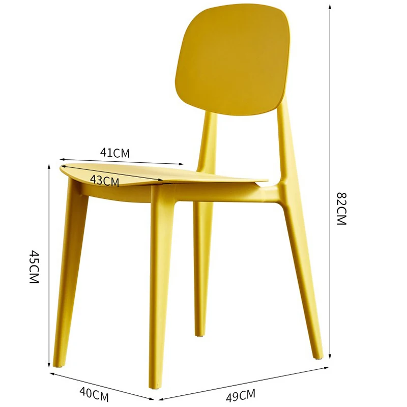 Luxury Simple Dining Chairs Durable Bedroom Retro Nordic Dining Chairs Plastic Comfortable Home Furniture Silla Comedor HBDC