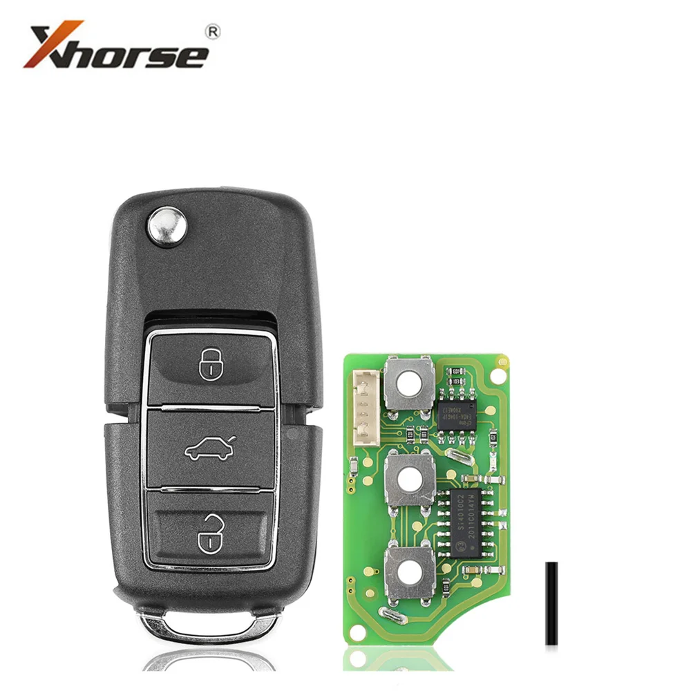 1pcs Xhorse Wired Remote Key 3 Buttons XKLKS0EN/XKHY05EN/XKHO02EN/XKB506EN/XKA600EN Universal Car Remote Key for VVDI Key Tool