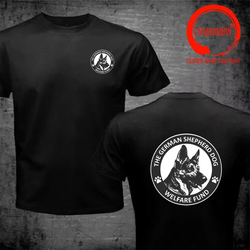 Fashion Design K-9 K9 German Shepherd T Shirt Men Classic Trendy Casual Clothing Stylish Tee Shirt Leisure Tshirt Men's Tops
