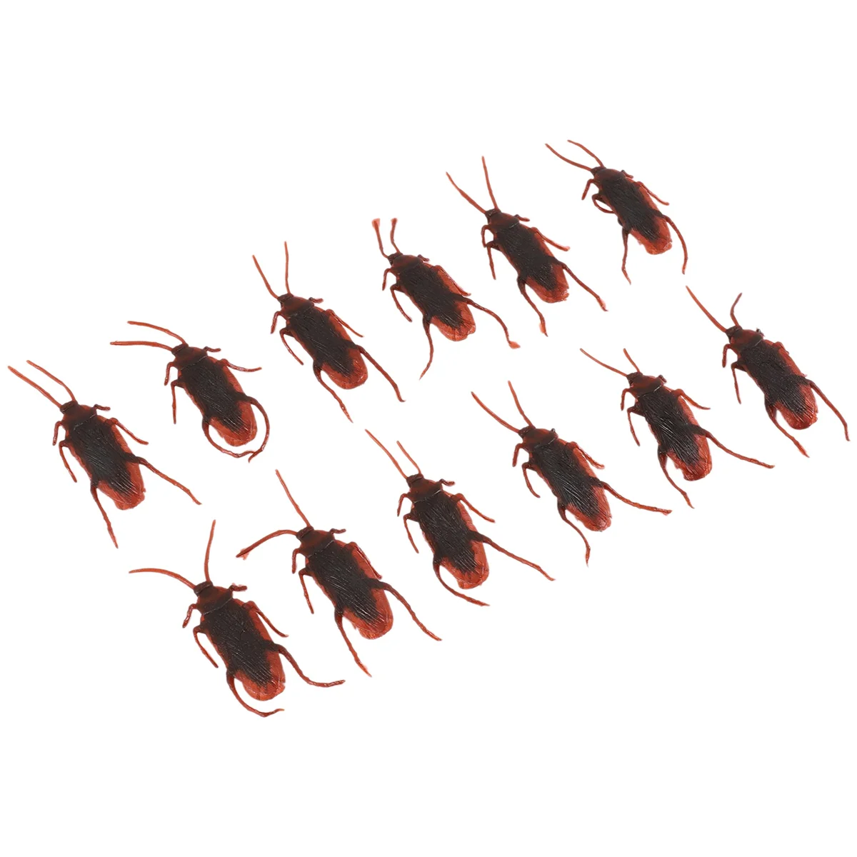 12 Pcs Halloween Simulated Plastic Cockroaches Deceptive Props Toy Trick Decor