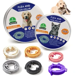 Flea and Tick Prevention Pet Collar, coleira de cão ajustável, gato pequeno, 8 meses, 38 cm, 62cm