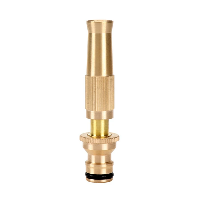 

5X High Pressure Hose Nozzle Heavy Duty , Brass Water Hose Nozzles For Garden Hoses, Adjustable Function