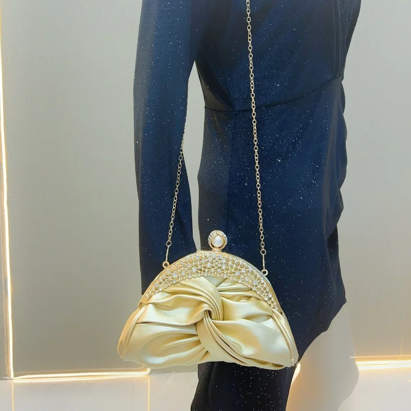 Роскошные женские модные дизайнерские сумки, сверкающий банкетный клатч, инкрустированный стразами, сумка на плечо с цепочкой, вечерние сумки для ужина