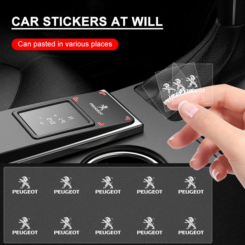 Car Rear Trunk Letters Logo Emblem Badge Decals Sticker for Peugeot 407 3008 307 308 206 508 208 207 607 Wheel Center Caps