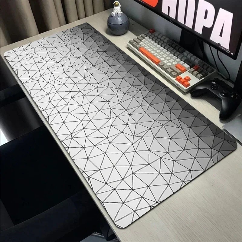 Modern geometric simple mouse pad black and white lines 900X400 large thickened office game mausepad student computer desk mat