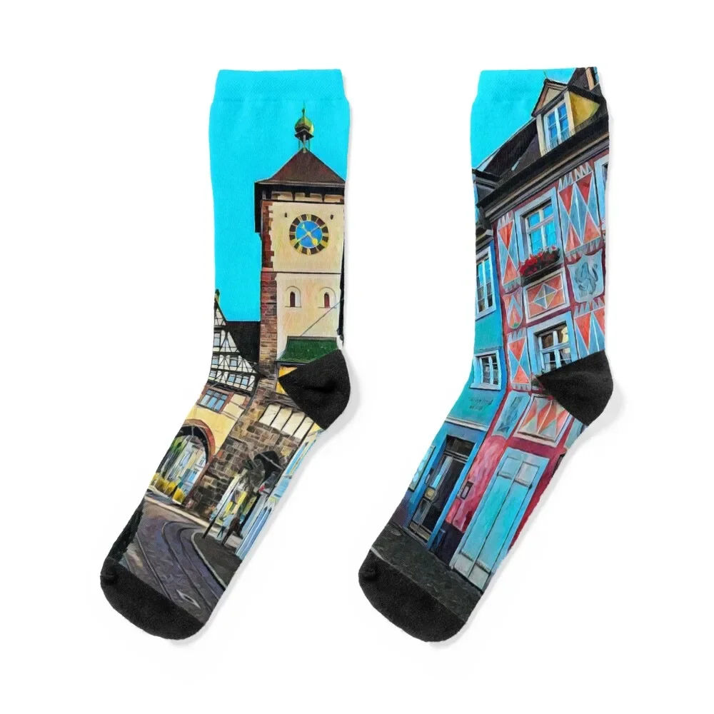 

Freiburg im Breisgau Socks Sports floral Socks For Girls Men's