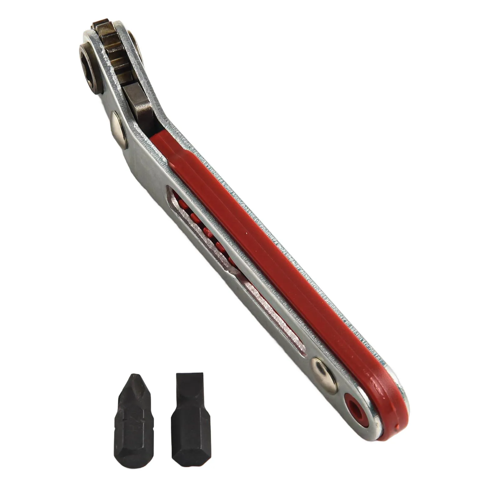Multifunctional Two-Way Ratchet Screwdriver Set Alloy Steel Angled Corner And Right-Angle Tools Screwdriver With Bits
