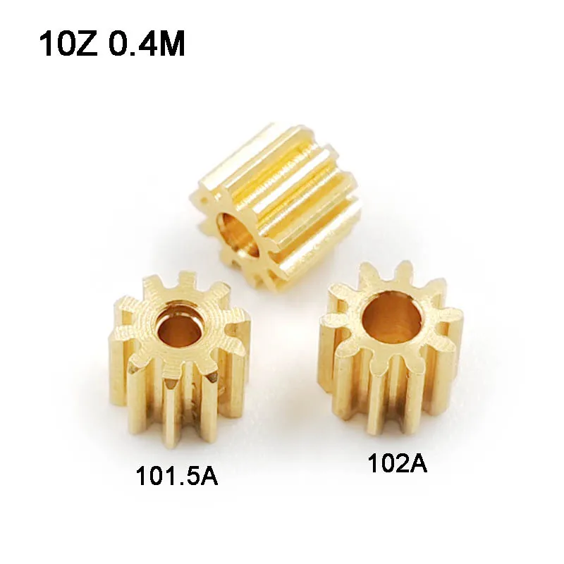 

10T 0,4M Медная шестерня OD = 4,8 мм Отверстие 1,5/2 мм Маленькая 10Z DIY Модель Металлическая шестерня 101.5A 102A