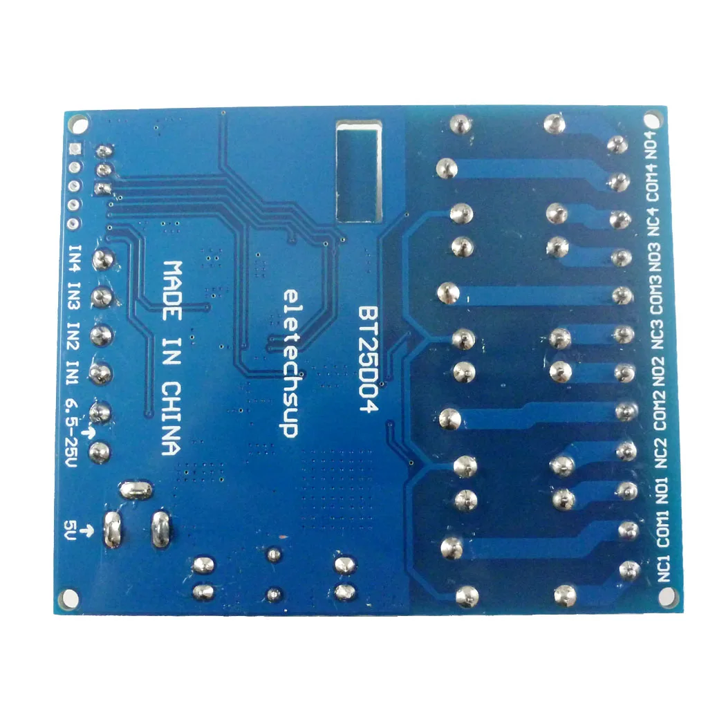 Bluetooth-compatible V4.0 BLE Relay RF Wireless Switch For Apple For IOS For Android Phone Smart Home BT25D04 DC 5-24V 4CH