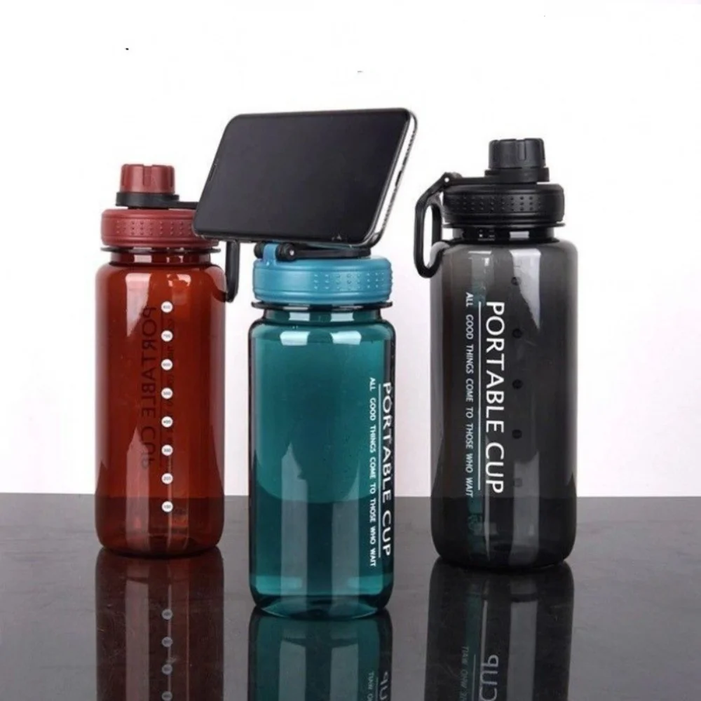 Casual with Handle Water Bottle Plastic Large Capacity Sport Bottle Portable Explosion-Proof Water Cup