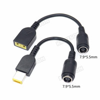 7.9 x 5.5mm Female to Square Plug Converter Dc Laptop Power Adapter Connector Cable Cord For Lenovo ThinkPad X1 Carbon Charger