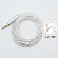 BUTFAST Earphone Cable KZ ZST ZSN ZS10 Pro ZS3 ZS6 AS16 AS12 ZSN Pro Iem cable  Silver-Plated Wire 3.5 MM 2Pin 0.78MM