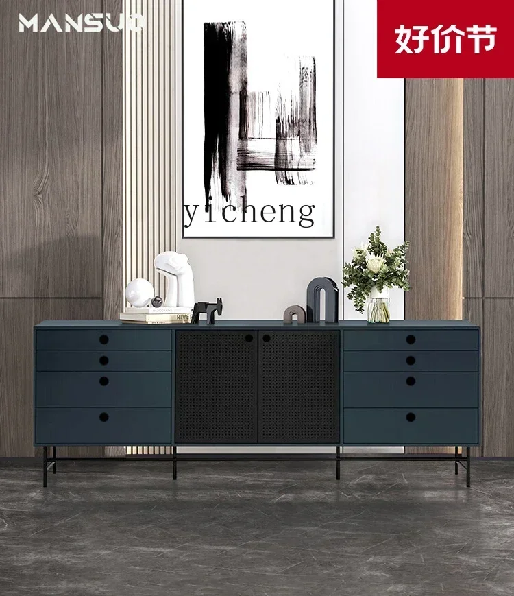 i10.9-light luxury TV cabinet modern simple small apartment storage cabinet living room solid wood floor cabinet
