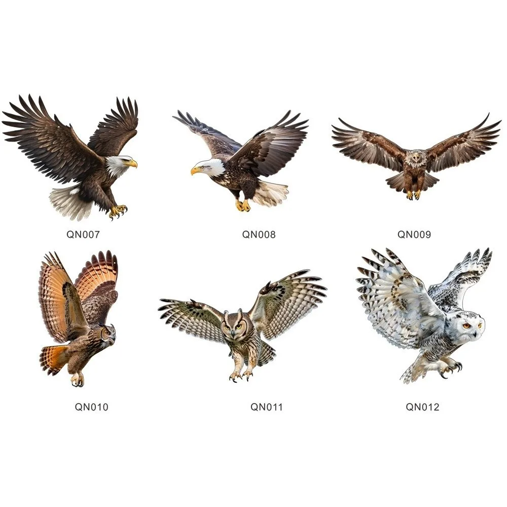 Waterproof Bird Scarer Simulation Owl Pest Control Bird Scare Pendant With Bell With Reflective Hanging Bird Repellent Courtyard