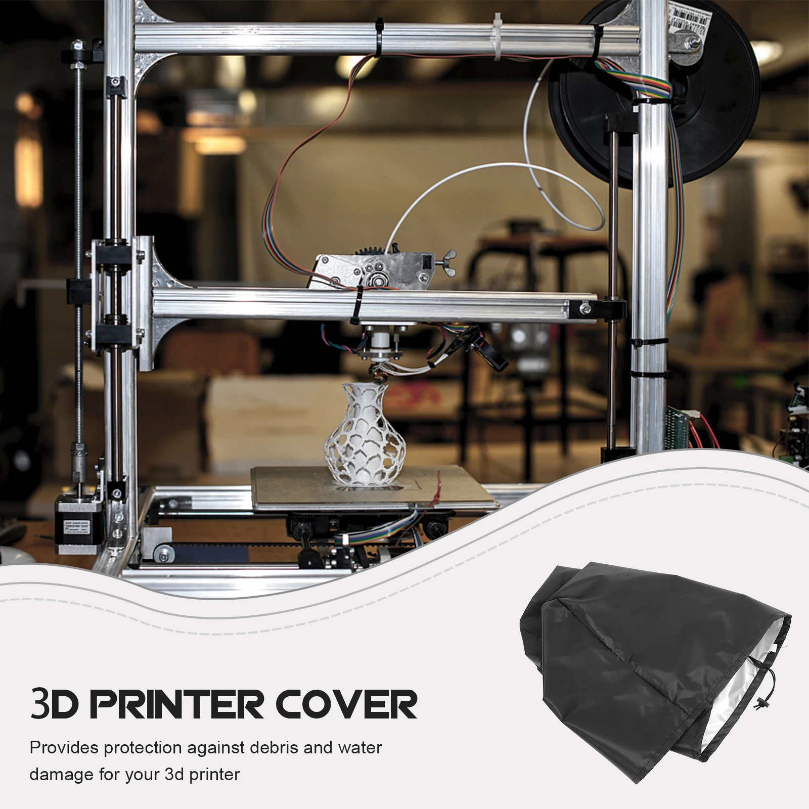 

3D Printer Protective Enclosure Dust Cover Breathable Oxford Cloth Storage Sleeve Water Resistant Long Lasting 3D Printing Parts