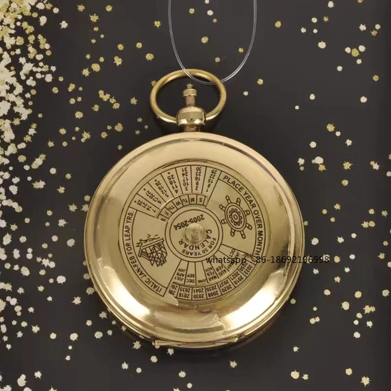 La India importa piratas del Caribe de latón, brújula portátil con tapa, reloj de bolsillo, brújula Toyue Wild Camping