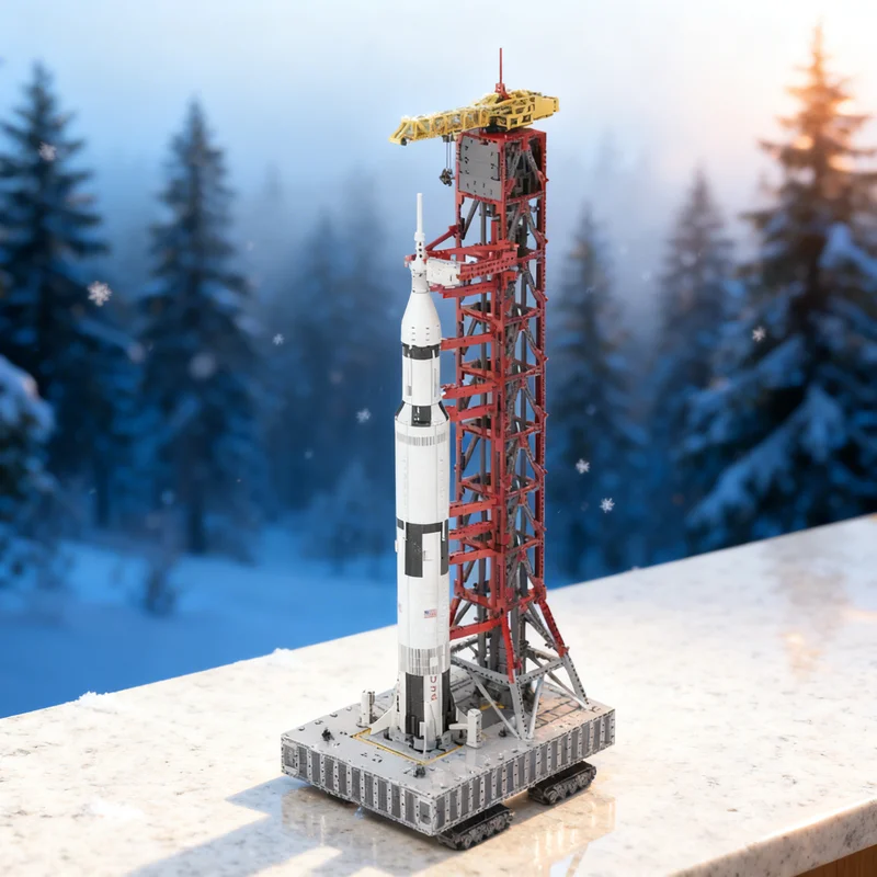 

7706pcs MOC Launch Tower Mk I For Saturn V Technical Model Building Blocks DIY Gift Creative Collectible Display Decor Premium