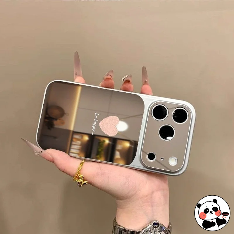 Coque de téléphone miroir en forme de cœur pour Huawei Pura 90 Pro Max Nova 15 Max 12 11 SE Honor Play 10 10A 5G 4G, coque porte-bonheur pour le nouvel an