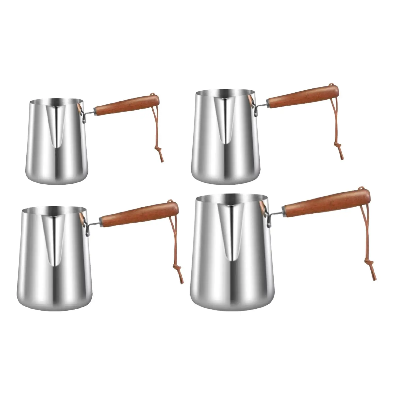 Turkish Coffee Pot Milk Warmer Accessories Multifunctional Milk Frother Cup Stainless Steel for Office Kitchen Bar Restaurant