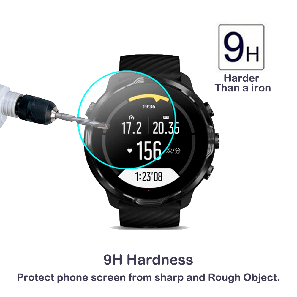 2Pcs Clear Tempered Glass For SUUNTO 7 9 Baro 9 PEAK Pro 5 3 Fitness D5 DX SmartWatch Screen Protector 9H Anti-Scratch HD Glass