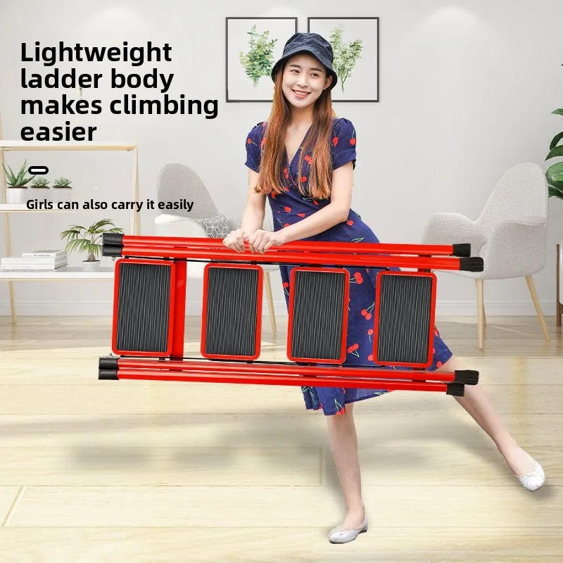 Lightweight Three Step Ladder Folding Home Use Easy Storage Compact Reachable Heights Multi Compact Folding Step Ladder Purpose