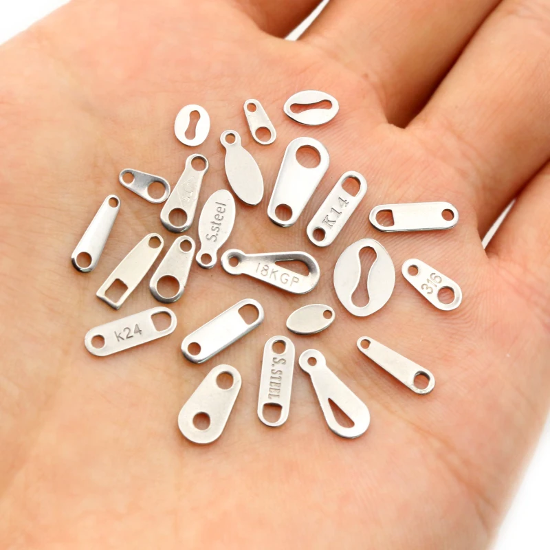 100pcs No Fade Charms 316 Stainless Steel Small Charms handmade Craft Pendants DIY Jewelry Necklace Making Findings Accessories