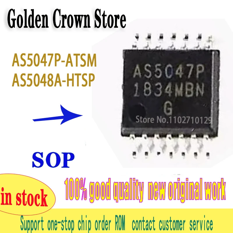 10PCS/LOT AS5047P-ATSM AS5047 AS5047P AS5048A-HTSP AS5048A TSSOP14 New original IN STOCK