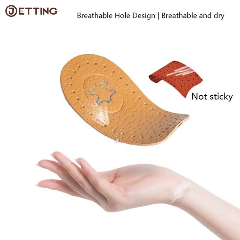 1Pair Leather Insoles Latex Heel Pads For High Heel Cowskin Shoes Pad Foot Pain Relief Feet Care Women Heel Cushion Inserts Sole