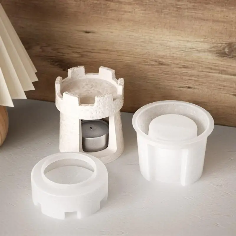 Multifunctional Silicone Mold Castles Holder Moulds Essential Oils Burners Molds Silicone Texture