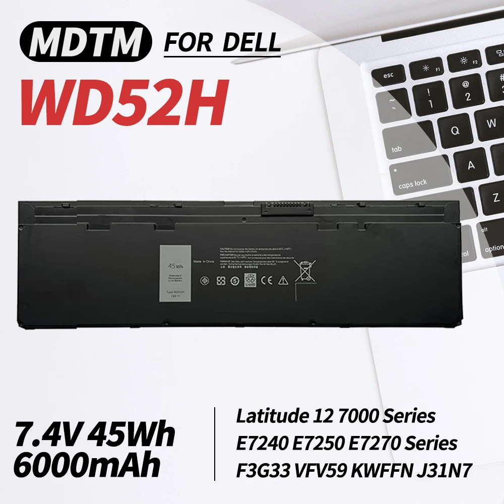 

WD52H E7240 Battery for Dell Latitude E7250 GD076 Ultrabook X01 PT1 451-BBFX 451-BBFW 451-BBFT 451-BBFV HJ8KP J31N7 VFV59 GVD76