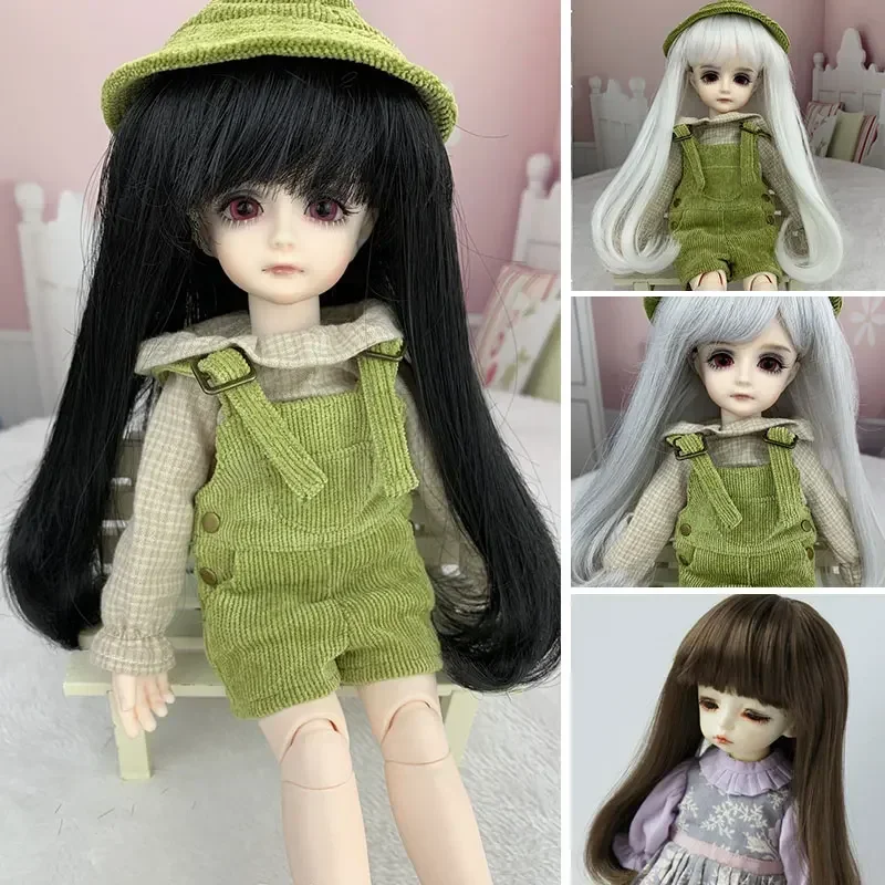 

BJD SD toy wig 1/3 1/4 1/6 doll wig curls pear head inner buckle doll wig high temperature fiber hair 25 color