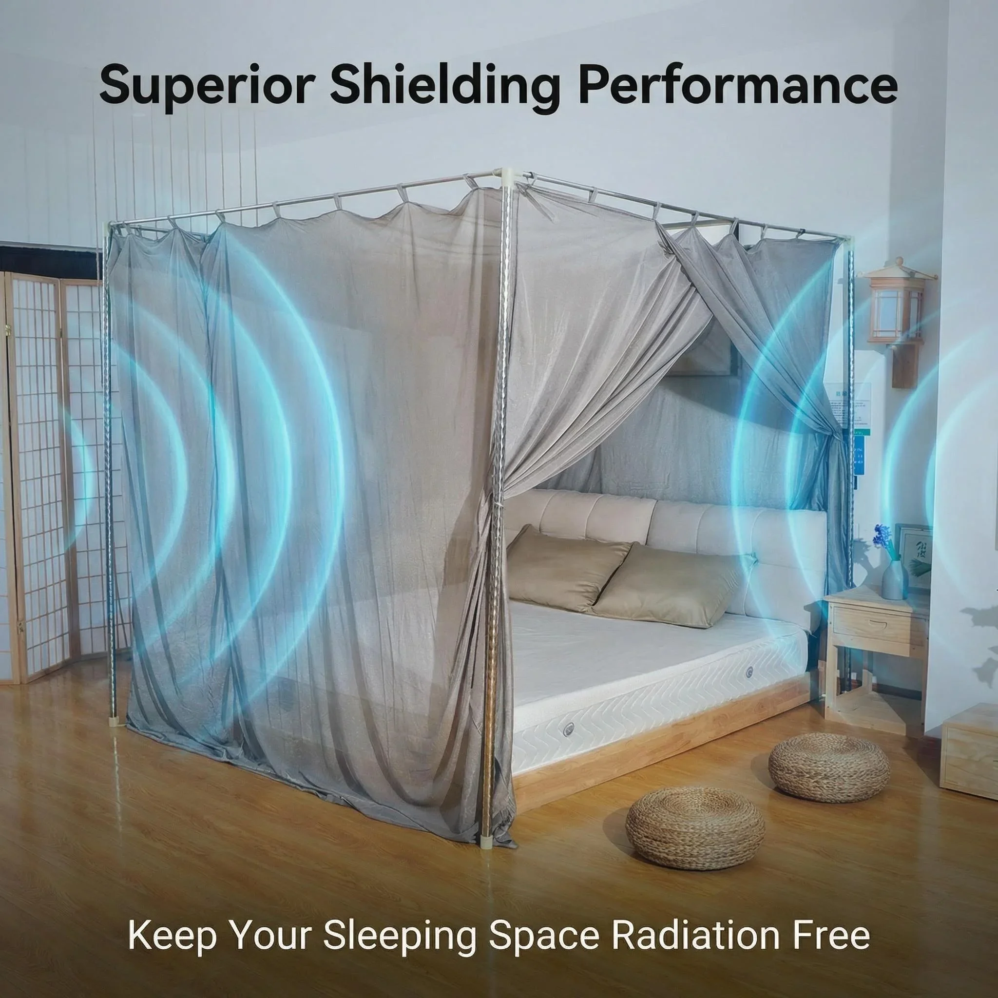 BLOCK EMF 5G EMF Protection Canopy - 100% Silver Fabric
