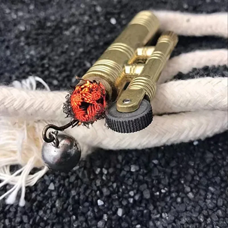 Portable Metal Windproof Match Rope Kerosene Lighter Outdoor Camping Survival Retro Vintage Tinder Smoking Accessories Gadgets