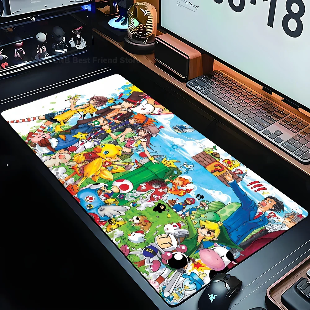 

Cute Anime P-pokemon Mouse Mat Desk Mat With Pad Gaming Accessories Prime Gaming XXL Keyboard Pad