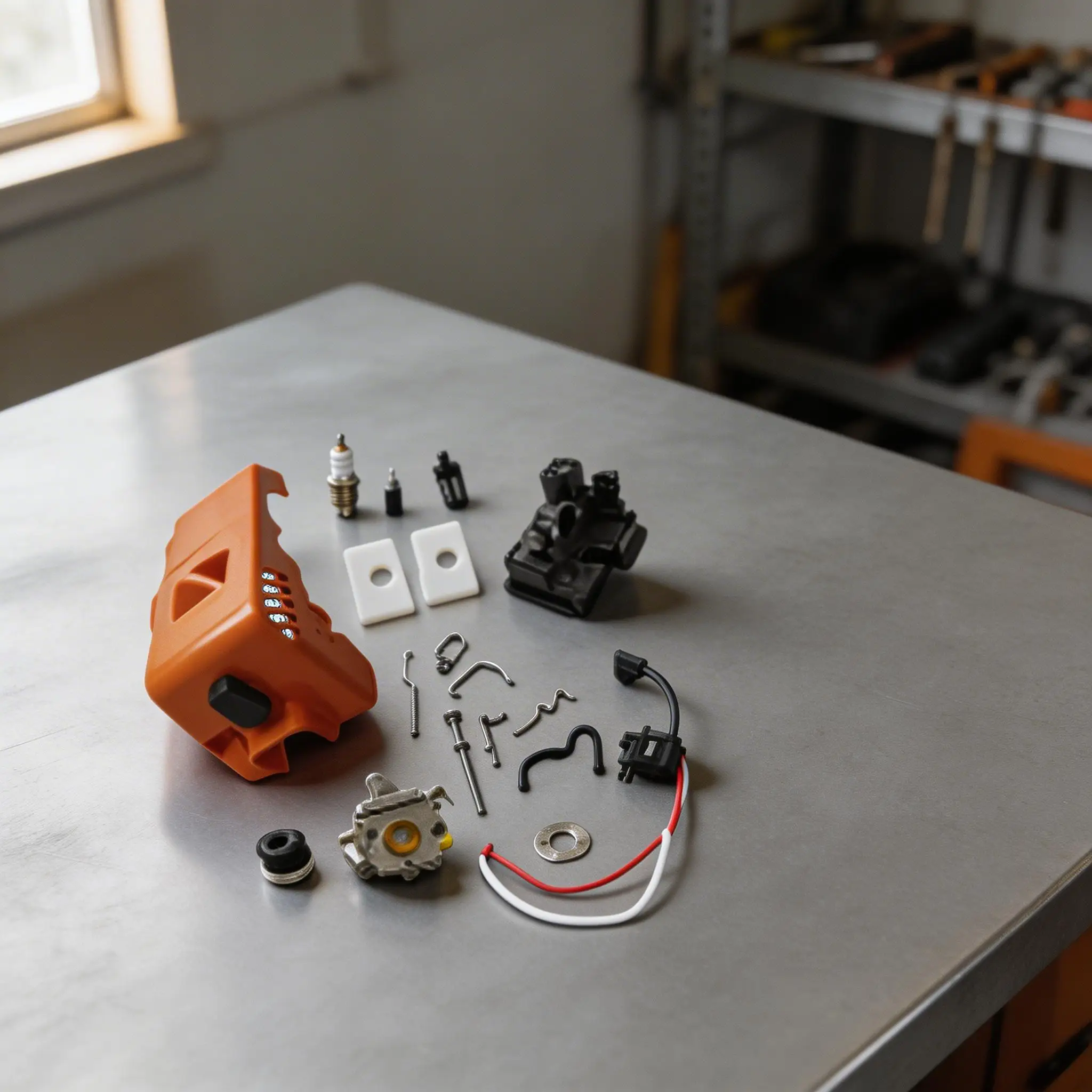 

Комплект: крышка воздушного фильтра и головка цилиндра для бензопил MS170, MS180, 017, 018. Запасные части для бензопил.